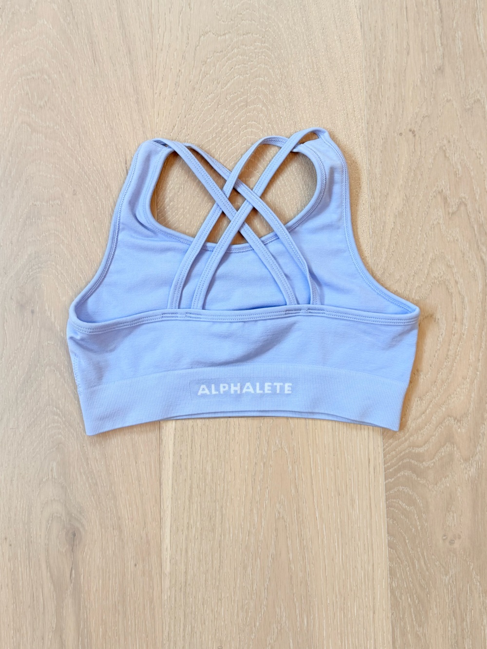Alphalete Women's Light Lavender Strappy Sports Bra